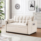 Modernes Zweisitzer-Futon-Sofa aus Samt, ausziehbares Schlafsofa, kleines Zweisitzer-Sofa