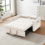 Modernes Zweisitzer-Futon-Sofa aus Samt, ausziehbares Schlafsofa, kleines Zweisitzer-Sofa