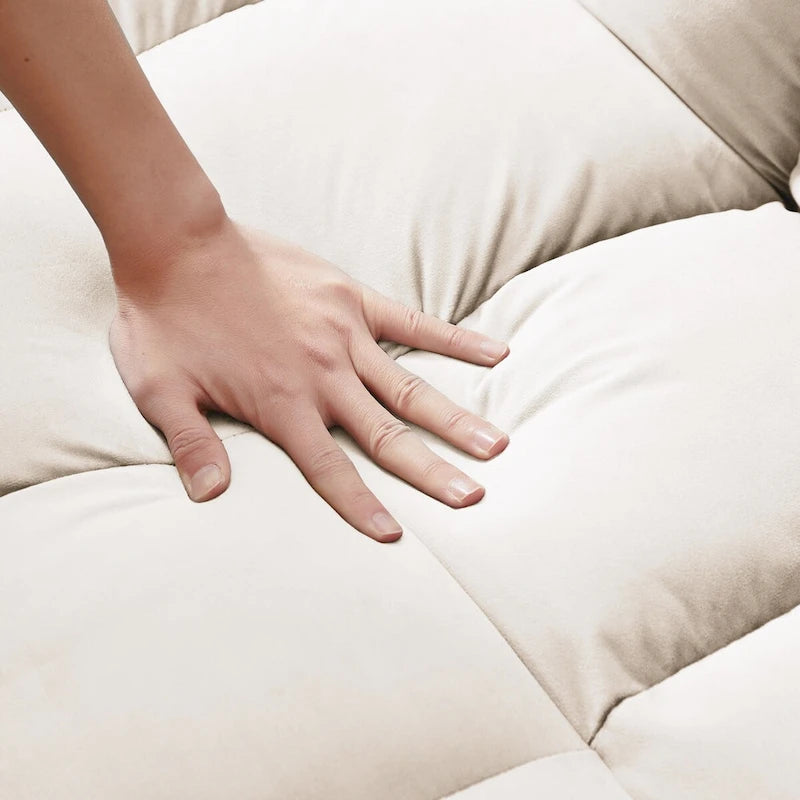 Modernes Zweisitzer-Futon-Sofa aus Samt, ausziehbares Schlafsofa, kleines Zweisitzer-Sofa
