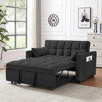 Modernes Zweisitzer-Futon-Sofa aus Samt, ausziehbares Schlafsofa, kleines Zweisitzer-Sofa