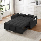 Modernes Zweisitzer-Futon-Sofa aus Samt, ausziehbares Schlafsofa, kleines Zweisitzer-Sofa