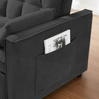 Modernes Zweisitzer-Futon-Sofa aus Samt, ausziehbares Schlafsofa, kleines Zweisitzer-Sofa
