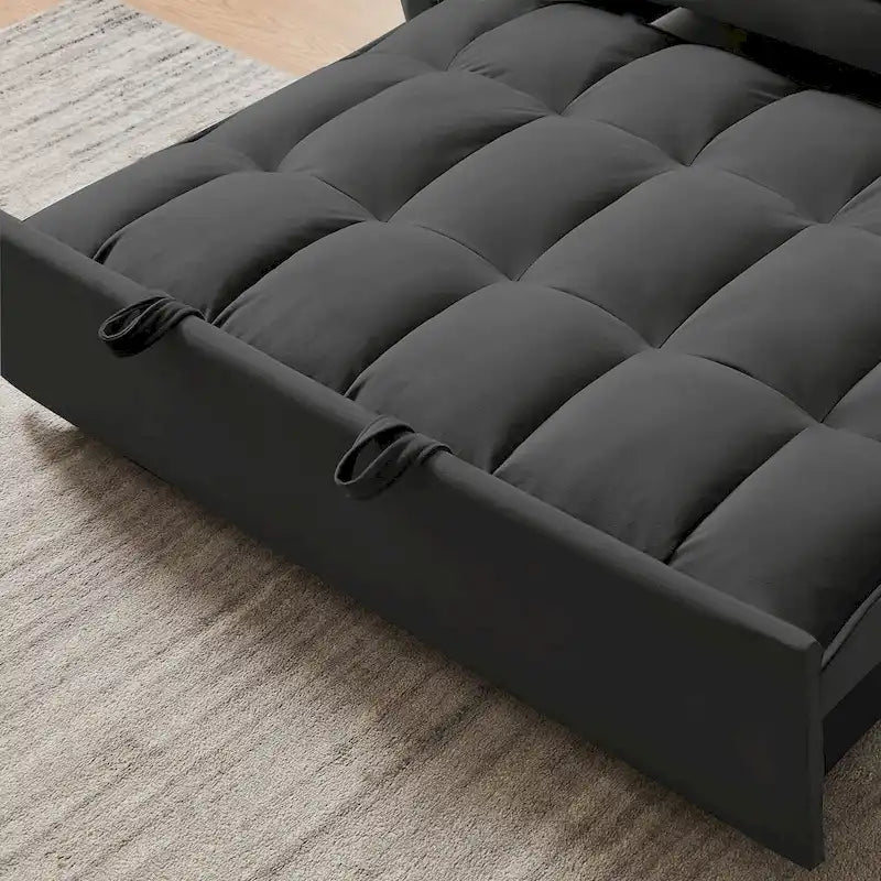 Modernes Zweisitzer-Futon-Sofa aus Samt, ausziehbares Schlafsofa, kleines Zweisitzer-Sofa