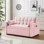 Modernes Zweisitzer-Futon-Sofa aus Samt, ausziehbares Schlafsofa, kleines Zweisitzer-Sofa