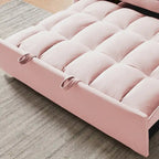 Modernes Zweisitzer-Futon-Sofa aus Samt, ausziehbares Schlafsofa, kleines Zweisitzer-Sofa