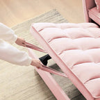Modernes Zweisitzer-Futon-Sofa aus Samt, ausziehbares Schlafsofa, kleines Zweisitzer-Sofa
