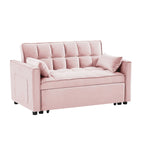 Modernes Zweisitzer-Futon-Sofa aus Samt, ausziehbares Schlafsofa, kleines Zweisitzer-Sofa