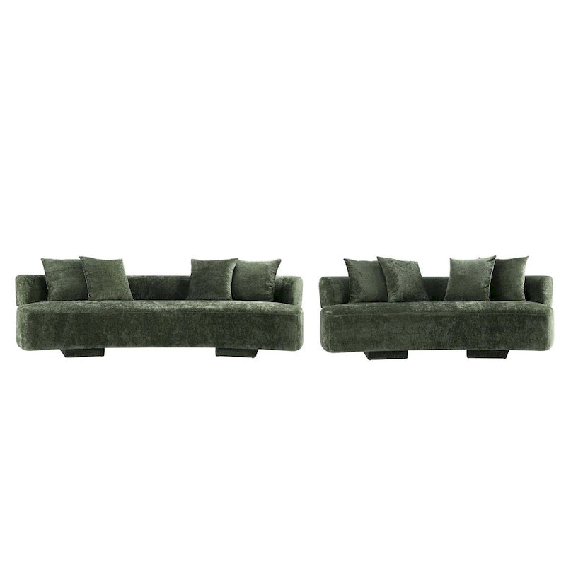 Manhattan Comfort 2-osainen moderni Verandah-chenille-monikäyttösohvasetti