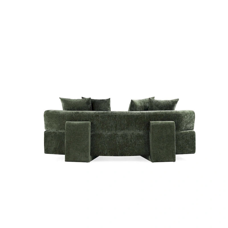 Manhattan Comfort 2-osainen moderni Verandah-chenille-monikäyttösohvasetti