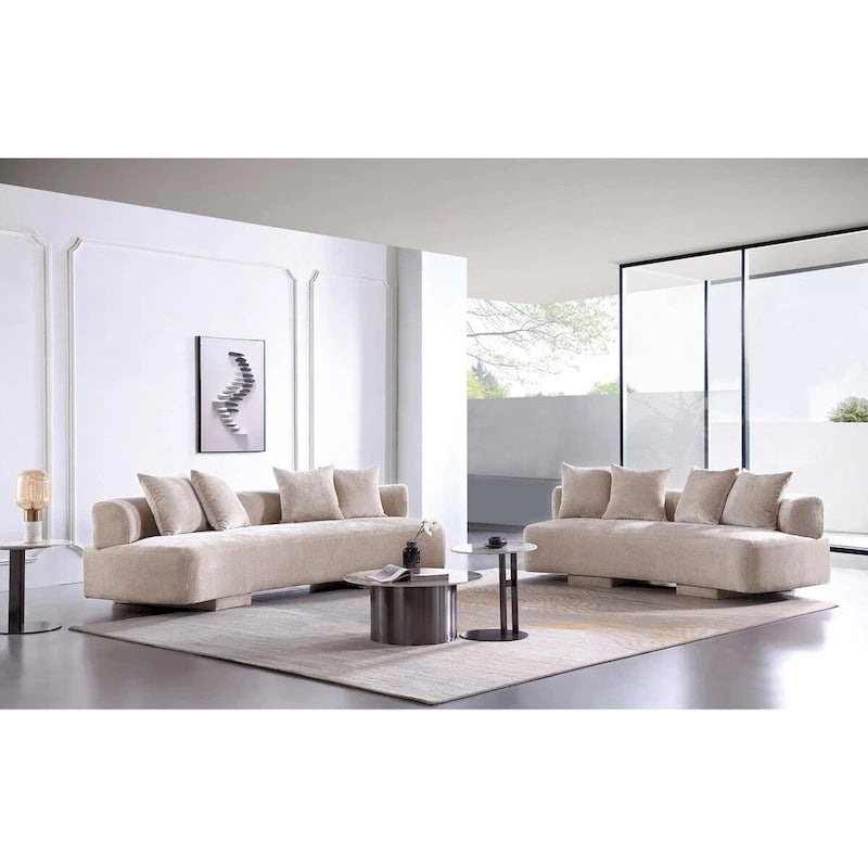 Manhattan Comfort 2-osainen moderni Verandah-chenille-monikäyttösohvasetti