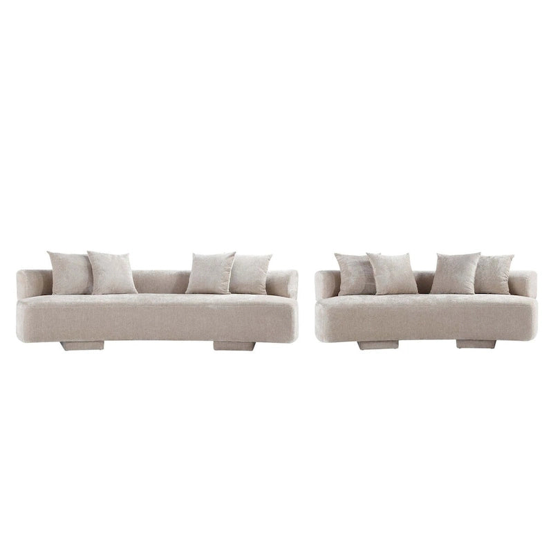 Manhattan Comfort 2-osainen moderni Verandah-chenille-monikäyttösohvasetti