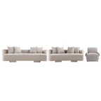 Conjunto de sofás moderno de chenilla Verandah de 3 piezas de Manhattan Comfort