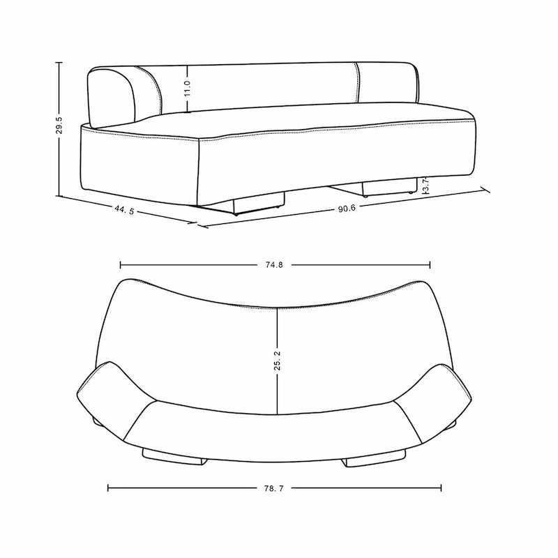 Conjunto de sofás moderno de chenilla Verandah de 3 piezas de Manhattan Comfort