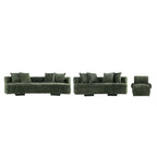 Conjunto de sofás moderno de chenilla Verandah de 3 piezas de Manhattan Comfort