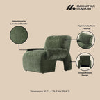 Conjunto de sofás moderno de chenilla Verandah de 3 piezas de Manhattan Comfort