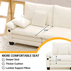 Ensembles de meubles de salon, canapé sectionnel modulable avec pouf pour le salon, canapé convertible