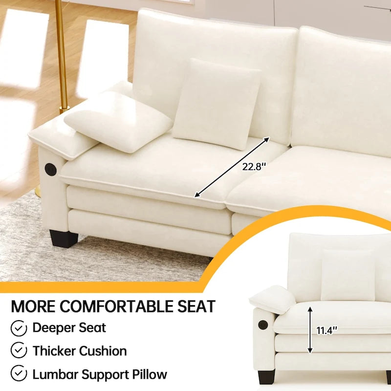 Ensembles de meubles de salon, canapé sectionnel modulable avec pouf pour le salon, canapé convertible