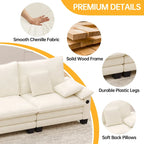 Ensembles de meubles de salon, canapé sectionnel modulable avec pouf pour le salon, canapé convertible