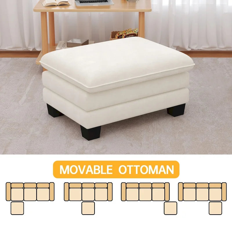 Ensembles de meubles de salon, canapé sectionnel modulable avec pouf pour le salon, canapé convertible