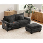 Ensembles de meubles de salon, canapé sectionnel modulable avec pouf pour le salon, canapé convertible