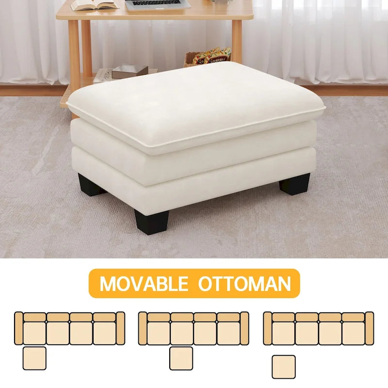 Ensembles de meubles de salon, canapé sectionnel modulable avec pouf pour le salon, canapé convertible