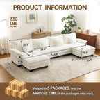 Ensembles de meubles de salon, canapé sectionnel modulable avec pouf pour le salon, canapé convertible