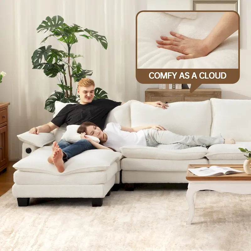Ensembles de meubles de salon, canapé sectionnel modulable avec pouf pour le salon, canapé convertible