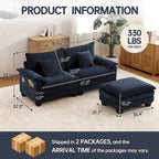 Ensembles de meubles de salon, canapé sectionnel modulable avec pouf pour le salon, canapé convertible