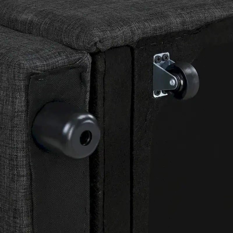 Nowoczesna rozkładana sofa dwuosobowa o długości 76.5, z pikowanym obiciem, funkcją spania i rozkładanym siedziskiem