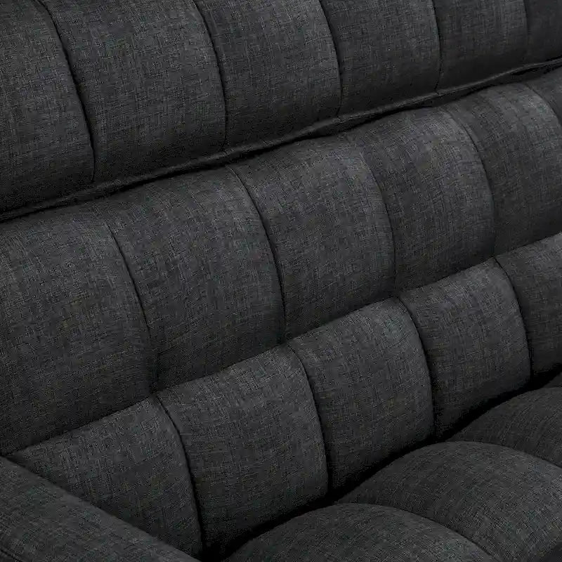 Nowoczesna rozkładana sofa dwuosobowa o długości 76.5, z pikowanym obiciem, funkcją spania i rozkładanym siedziskiem