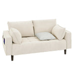 Moasis 56 Velvet Tufted Loveseat Sofa with Button Tufted Seat and Side Storage Pocket