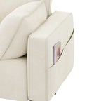 Moasis 56 Velvet Tufted Loveseat Sofa with Button Tufted Seat and Side Storage Pocket