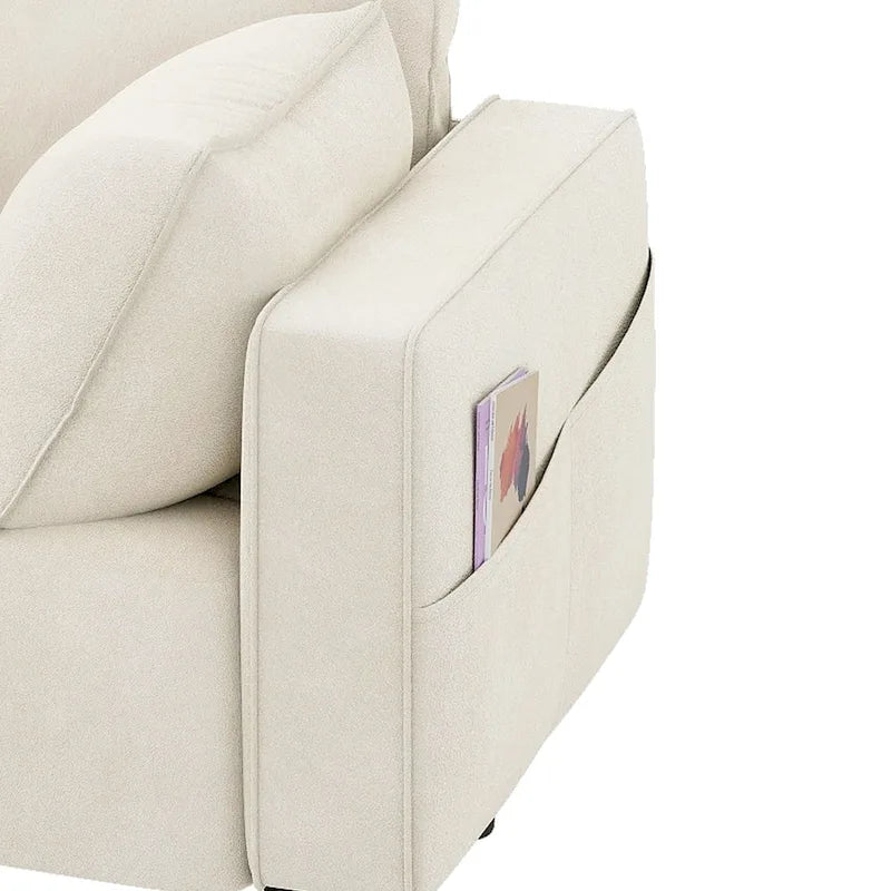 Moasis 56 Velvet Tufted Loveseat Sofa with Button Tufted Seat and Side Storage Pocket