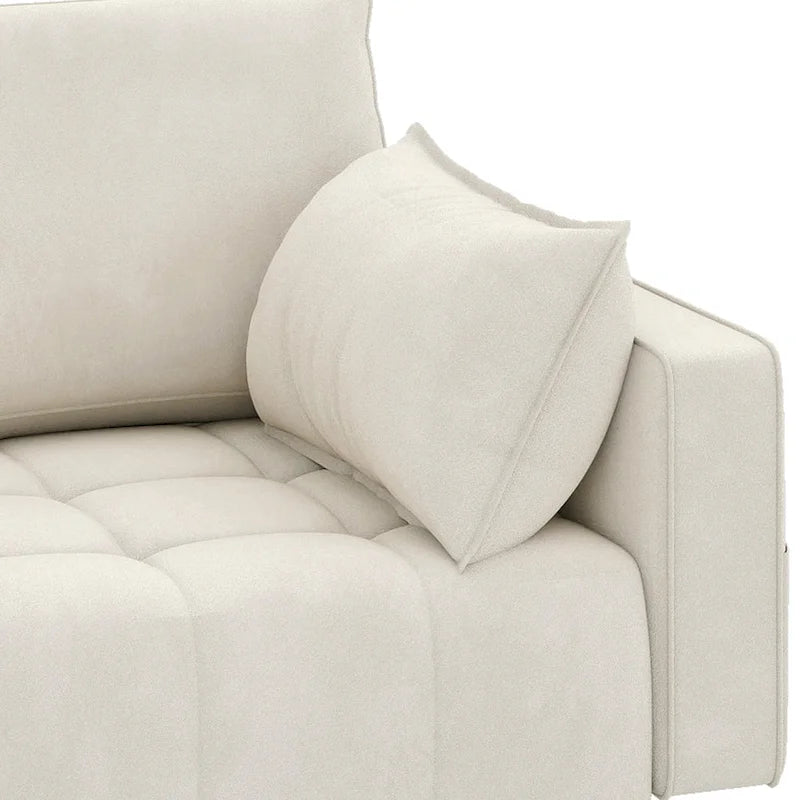 Moasis 56 Velvet Tufted Loveseat Sofa with Button Tufted Seat and Side Storage Pocket
