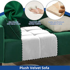 Moasis 56 Velvet Tufted Loveseat Sofa with Button Tufted Seat and Side Storage Pocket