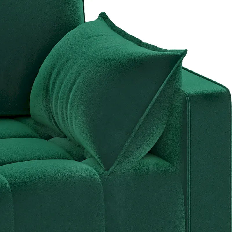 Moasis 56 Velvet Tufted Loveseat Sofa with Button Tufted Seat and Side Storage Pocket