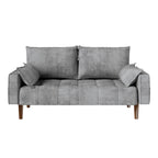 Moasis 56 Velvet Tufted Loveseat Sofa with Button Tufted Seat and Side Storage Pocket