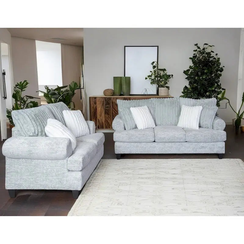 Roundhill Oasis 2-teiliges Wohnzimmer-Set, Sofa und Zweisitzer