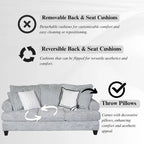 Roundhill Oasis 2-teiliges Wohnzimmer-Set, Sofa und Zweisitzer