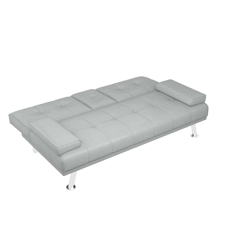 Funktionales Schlafsofa, Klappsofa, Klappbett, Leder