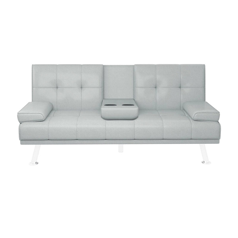 Funktionales Schlafsofa, Klappsofa, Klappbett, Leder