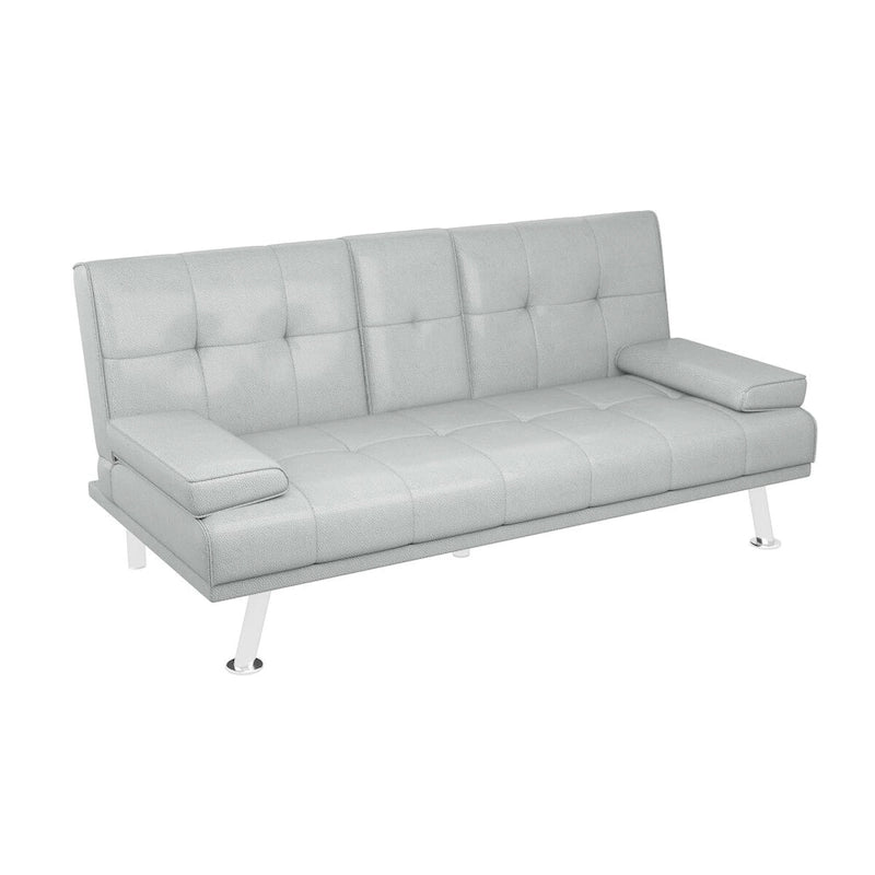 Funktionales Schlafsofa, Klappsofa, Klappbett, Leder