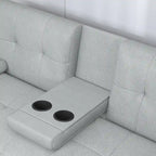 Funktionales Schlafsofa, Klappsofa, Klappbett, Leder