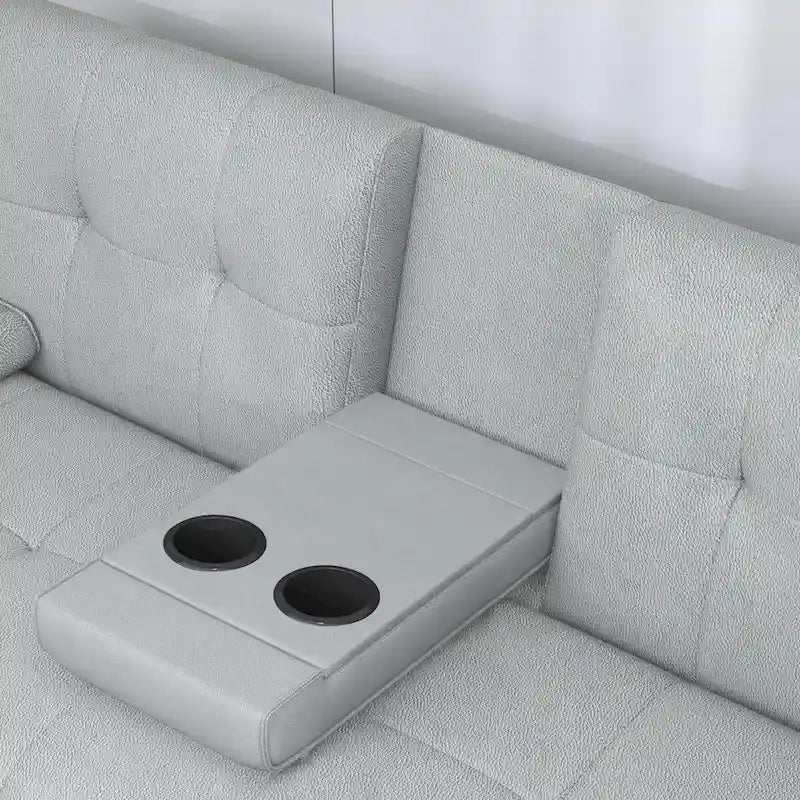 Funktionales Schlafsofa, Klappsofa, Klappbett, Leder