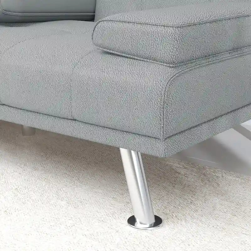 Funktionales Schlafsofa, Klappsofa, Klappbett, Leder