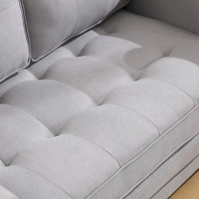 Canapé futon Oaks Aura rembourré avec couchage escamotable, canapé deux places capitonné pliable avec porte-gobelet, choix de couleurs